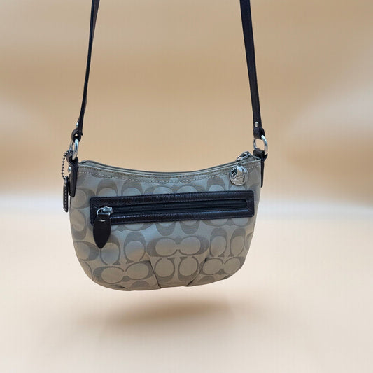COACH Y2K Signature Sateen Crossbody Bag With A Curved Half-Moon Silhouette