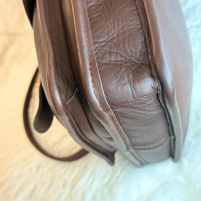 Vintage 1998 Coach Mahogany Station Bag Brown Glove Tanned Leather Crossbody USA J8Y-5130