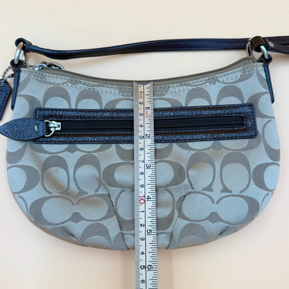 COACH Y2K Signature Sateen Crossbody Bag With A Curved Half-Moon Silhouette