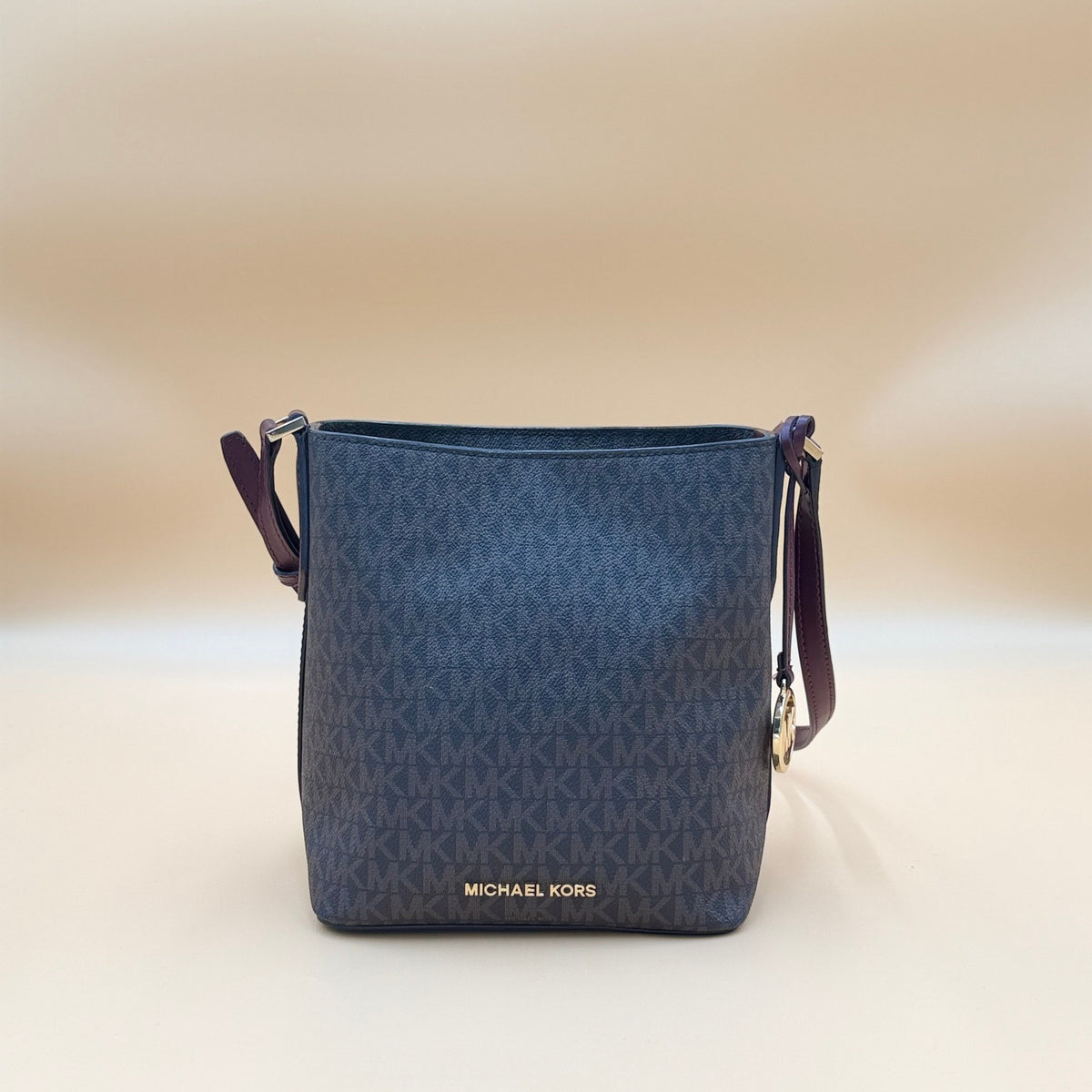 MICHAEL KORS KIMBERLY Small Bucket Bag Messenger Merlot