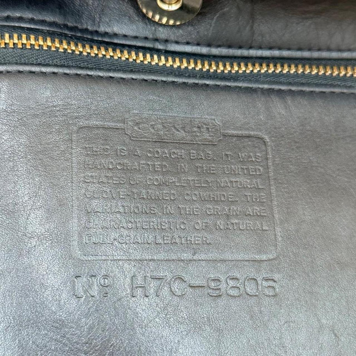 Vintage 1997 Coach 9806 Equestrian Slim Bucket Black Leather Shoulder Bag USA