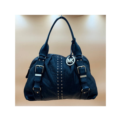 MICHAEL KORS Astor Black Pebbled Leather Satchel Shoulder Tote Hobo Bag with COA