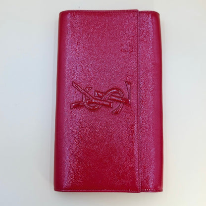 Authentic Saint Laurent Belle de Jour Red Leather Clutch Bag with COA