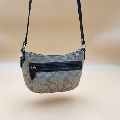 COACH Y2K Signature Sateen Crossbody Bag With A Curved Half-Moon Silhouette