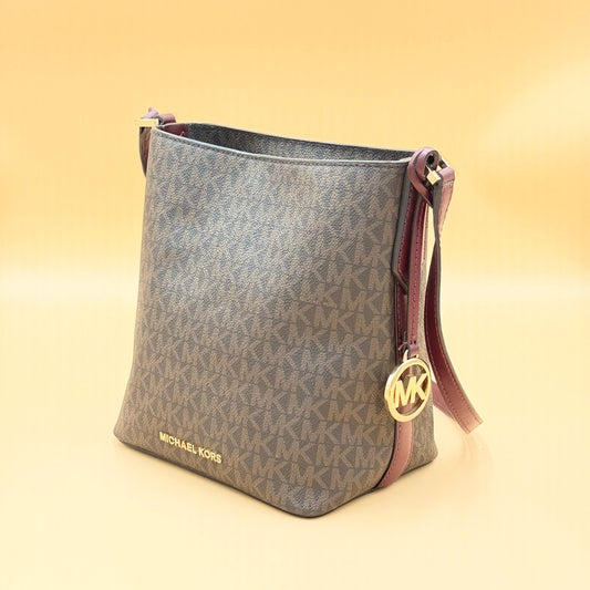 MICHAEL KORS KIMBERLY Small Bucket Bag Messenger Merlot