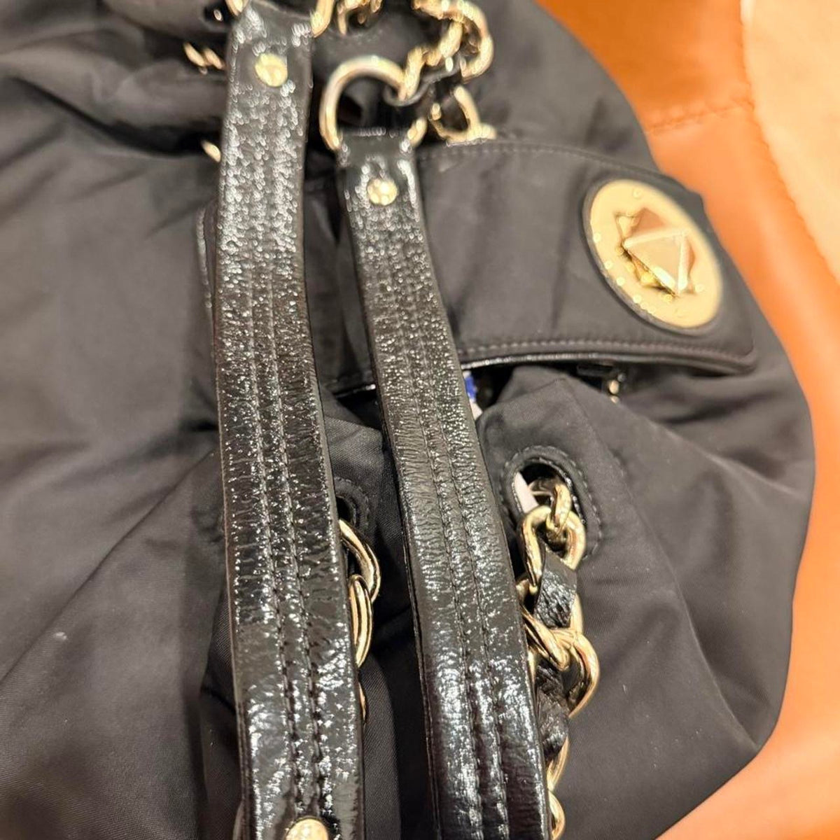 Kate spade new york blackAuthentic Kate Spade New York Nylon Chain Shoulder Bag – Black | Gold Hardware
