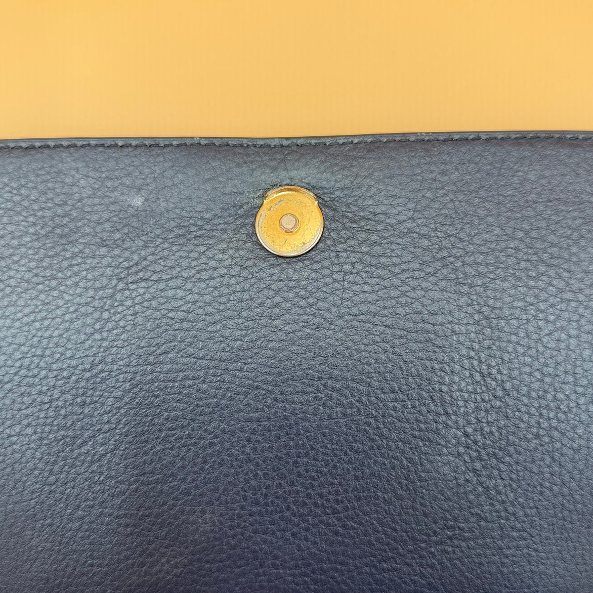 Tory Burch Royal Blue Pebbled Leather Crossbody Flap Bag Gold Tone Adjustable Strap