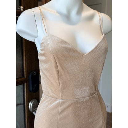 Lulus Tan Cream Velvet Dress Size S New With Tag