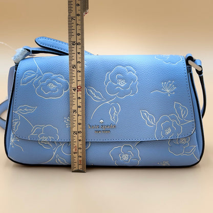 Kate Spade New York Sutton Mini Flap Floral Print Crossbody – Powder Blue | NWT