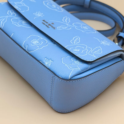 Kate Spade New York Sutton Mini Flap Floral Print Crossbody – Powder Blue | NWT