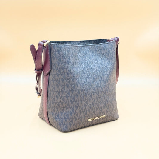 MICHAEL KORS KIMBERLY Small Bucket Bag Messenger Merlot