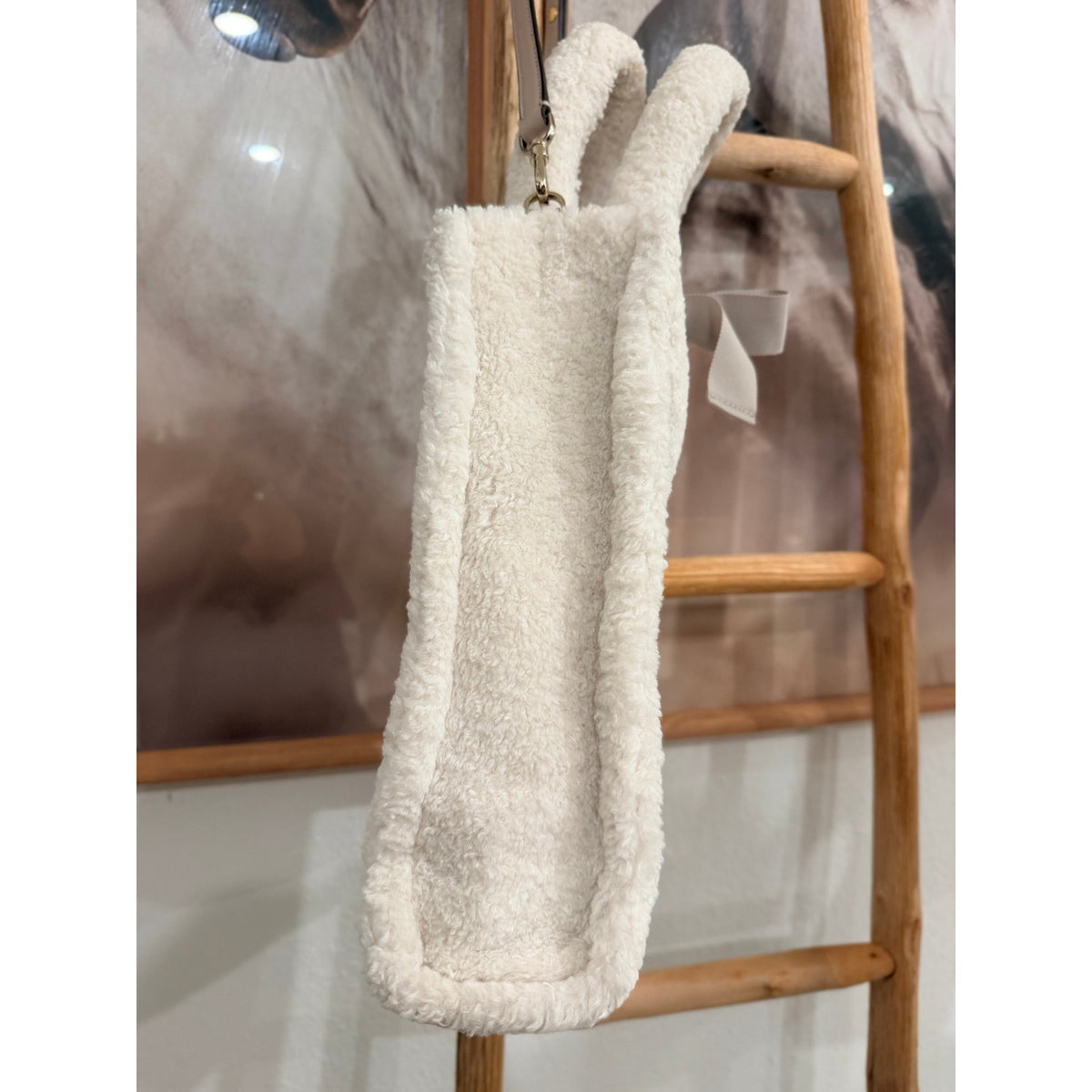 Kate Spade New York Sherpa Tote Bag | Ivory Teddy Faux Shearling | Crossbody