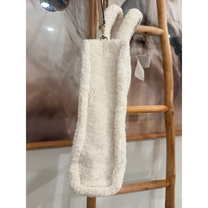 Kate Spade New York Sherpa Tote Bag | Ivory Teddy Faux Shearling | Crossbody