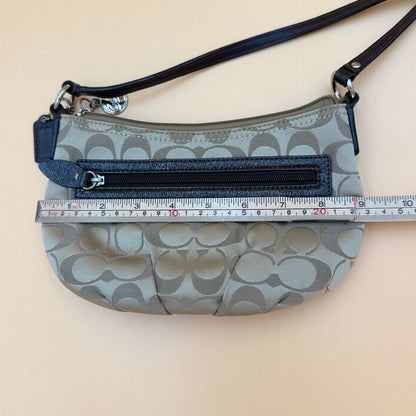 COACH Y2K Signature Sateen Crossbody Bag With A Curved Half-Moon Silhouette