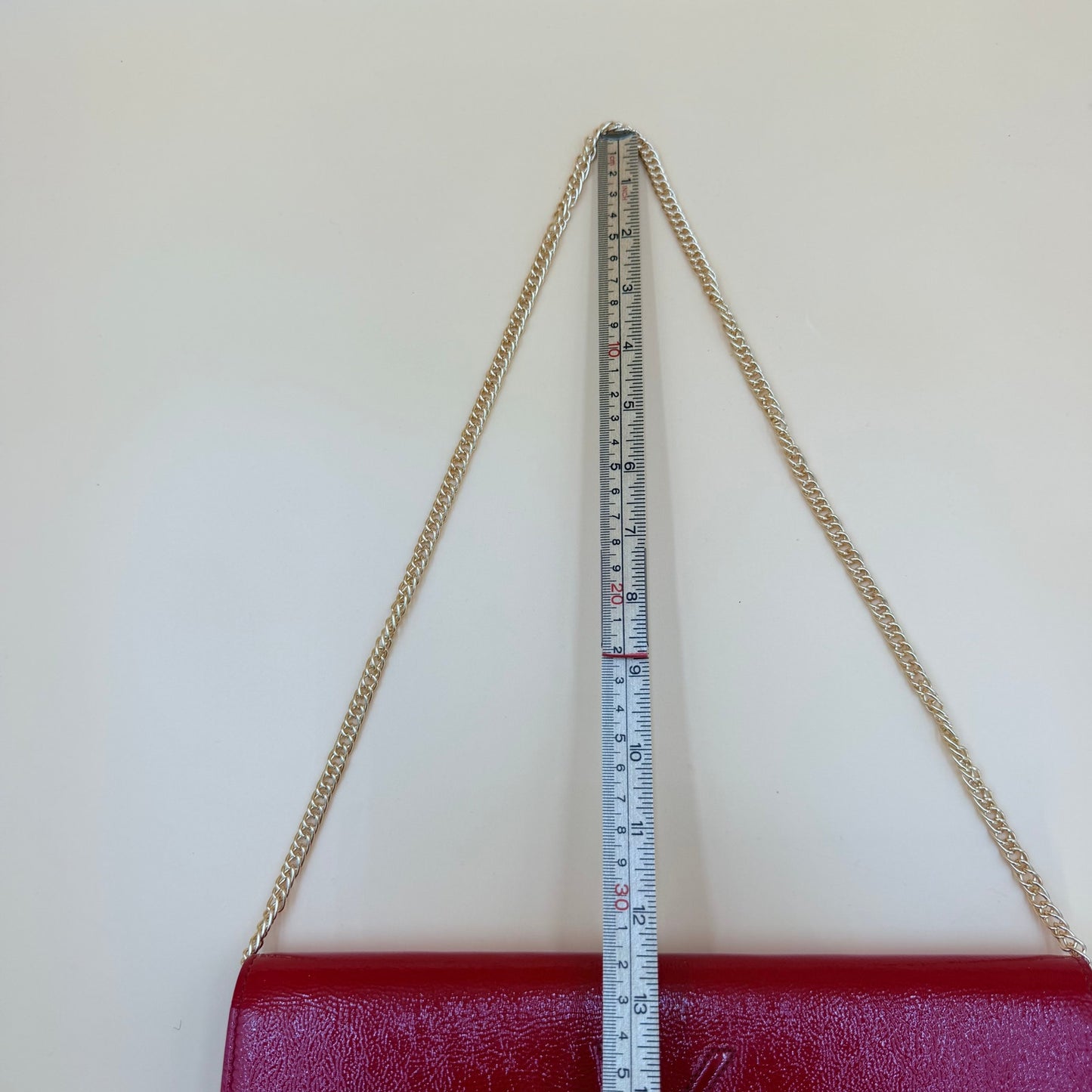 Authentic Saint Laurent Belle de Jour Red Leather Clutch Bag with COA