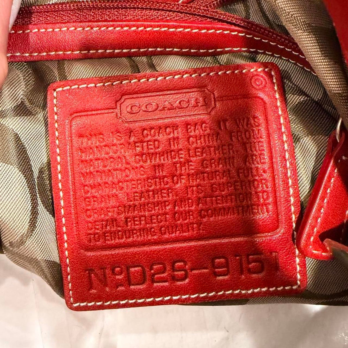 Vintage Coach Legacy Large Duffle Sac 9151 Red Glove Tanned Leather Shoulder Hobo Bag Y2K; Silver hang tag