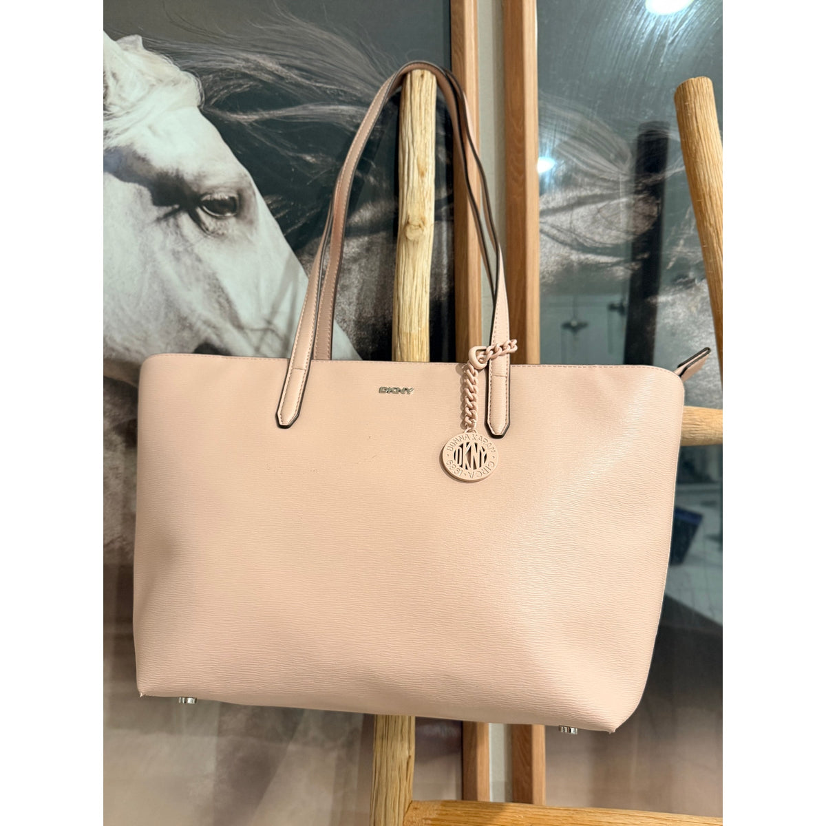 DKNY Sutton Leather Bryant Medium Tote Leather | Light Pink Blush Gold | NWOT