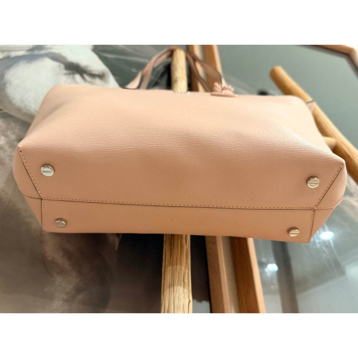 DKNY Sutton Leather Bryant Medium Tote Leather | Light Pink Blush Gold | NWOT